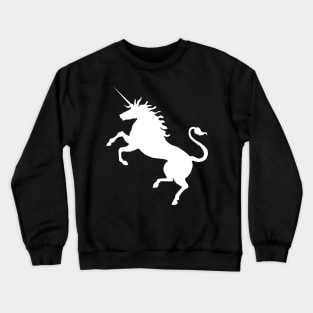 Scottish White Rearing Unicorn Silhouette Crewneck Sweatshirt